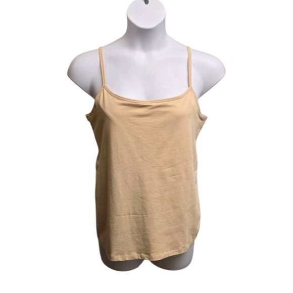 Charter Club intimates Womens Small Shelf Bra Cami Tank Beige Sleep Lounge - Picture 1 of 7